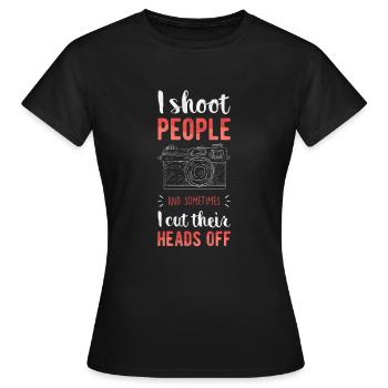 Photographe Photographe Photographier Photographe - T-shirt Femme - noir - Devant - AI Model Female 172 dark (172cm)