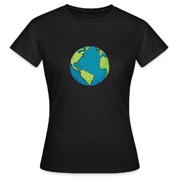 environnement - T-shirt Femme - noir - Devant - AI Model Female 172 dark (172cm)