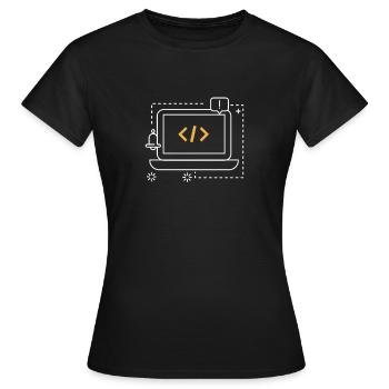 Programmierer - Frauen T-Shirt - Schwarz - Vorne - AI Model Female 172 dark (172cm)