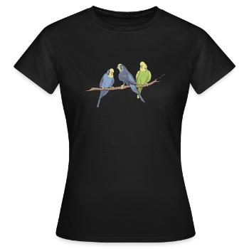 Vögel - Frauen T-Shirt - Schwarz - Vorne - AI Model Female 172 dark (172cm)
