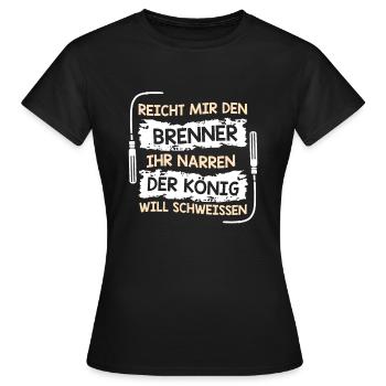 Schweißer Schweissen Schweißen Schweisser - Frauen T-Shirt - Schwarz - Vorne - AI Model Female 172 dark (172cm)