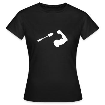 fitness - Women's T-Shirt - black - Front - AI Model Female 172 dark (172cm)