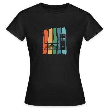 Nerd - T-shirt Femme - noir - Devant - AI Model Female 172 dark (172cm)