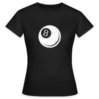 Billard - Frauen T-Shirt - Schwarz - Vorne - AI Model Female 172 dark (172cm)