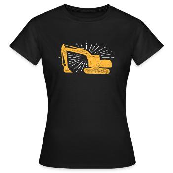 opérateur pelle - T-shirt Femme - noir - Devant - AI Model Female 172 dark (172cm)