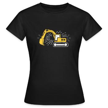 opérateur pelle - T-shirt Femme - noir - Devant - AI Model Female 172 dark (172cm)