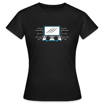 Ordinateur - T-shirt Femme - noir - Devant - AI Model Female 172 dark (172cm)