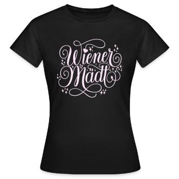Wiener Mädl - Frauen T-Shirt - Schwarz - Vorne - AI Model Female 172 dark (172cm)