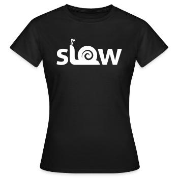 Lent - Langsam - T-shirt Femme - noir - Devant - AI Model Female 172 dark (172cm)