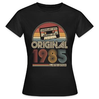 1985 Vintage Jahrgang Geburtstag Retro Geschenk - Frauen T-Shirt - Schwarz - Vorne - AI Model Female 172 dark (172cm)