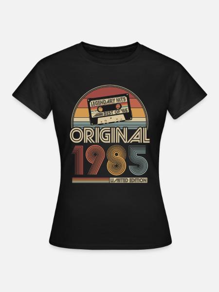 1985 Vintage Jahrgang Geburtstag Retro Geschenk - Frauen T-Shirt - Schwarz