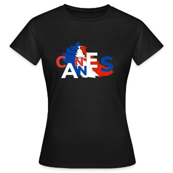 Cannes Souvenir Cadeau Cannes - T-shirt Femme - noir - Devant - AI Model Female 172 dark (172cm)