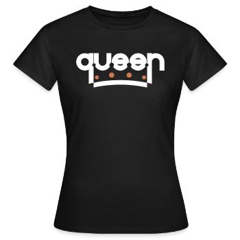 Queen - Königin - Frauen T-Shirt - Schwarz - Vorne - AI Model Female 172 dark (172cm)