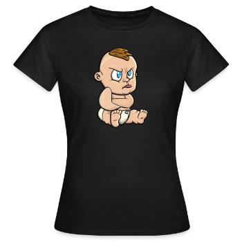 Bébé Furieux S’entête colère en bas âge - T-shirt Femme - noir - Devant - AI Model Female 172 dark (172cm)