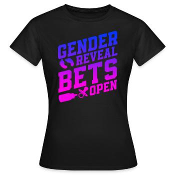 Gender Reveal Bets Open - T-shirt Femme - noir - Devant - AI Model Female 172 dark (172cm)