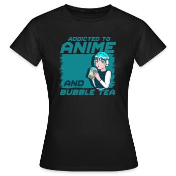 anime - T-shirt Femme - noir - Devant - AI Model Female 172 dark (172cm)