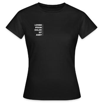 Lorem ipsum Fülltext Mediengestalter Grafiker - Frauen T-Shirt - Schwarz - Vorne - AI Model Female 172 dark (172cm)