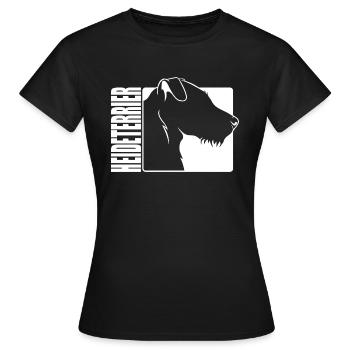 Heath Terrier Profile Dogs Hunting Dogs Wilsigns - Women's T-Shirt - black - Front - AI Model Female 172 dark (172cm)