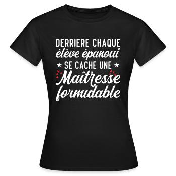 Maîtresse Formidable - Cadeau Maîtresse - T-shirt Femme - noir - Devant - AI Model Female 172 dark (172cm)