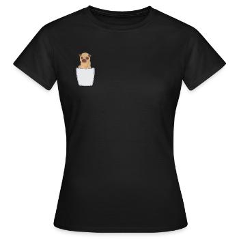 Poche poitrine dans poche poitrine - T-shirt Femme - noir - Devant - AI Model Female 172 dark (172cm)