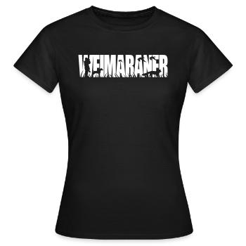 WEIMARANER Jagdhund - Frauen T-Shirt - Schwarz - Vorne - AI Model Female 172 dark (172cm)