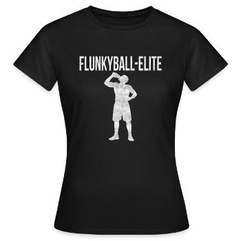 Flunkyball-Elite - Frauen T-Shirt - Schwarz - Vorne - AI Model Female 172 dark (172cm)