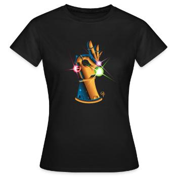 Infinity Gauntlet Spiel - Frauen T-Shirt - Schwarz - Vorne - AI Model Female 172 dark (172cm)