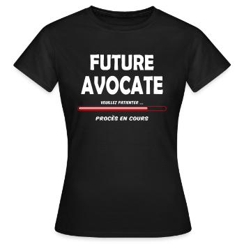 Future avocate - T-shirt Femme - noir - Devant - AI Model Female 172 dark (172cm)