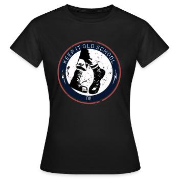 Keep It Oldsccol - Keep It Strong - OI Skinhead - T-shirt Femme - noir - Devant - AI Model Female 172 dark (172cm)