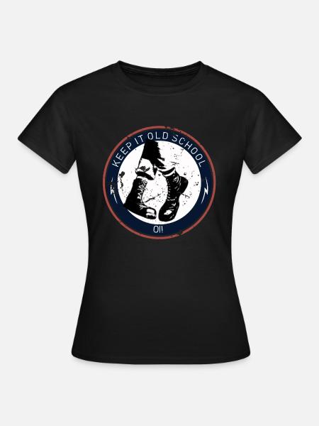 Keep It Oldsccol - Keep It Strong - OI Skinhead - Women's T-Shirt - black