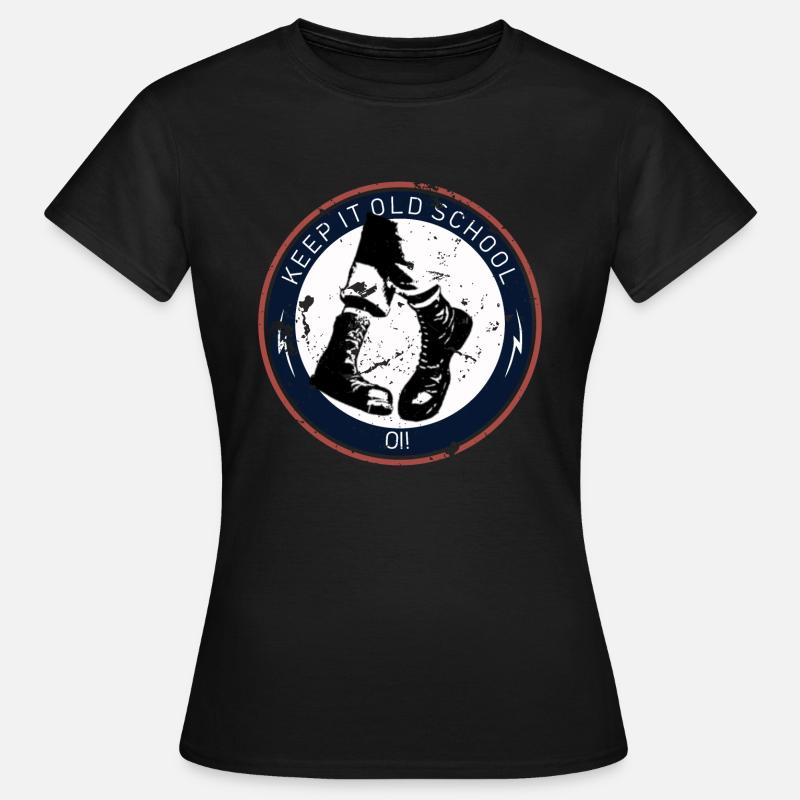 Keep It Oldsccol - Keep It Strong - OI Skinhead - Frauen T-Shirt - Schwarz