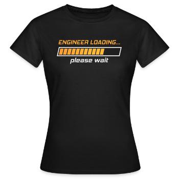 engineer loading ingénieur loading loade - T-shirt Femme - noir - Devant - AI Model Female 172 dark (172cm)