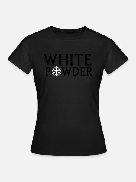 white powder - Women's T-Shirt - black