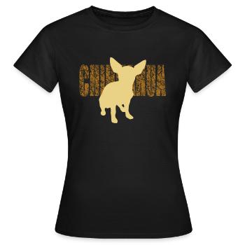 chihuahua - T-shirt Femme - noir - Devant - AI Model Female 172 dark (172cm)