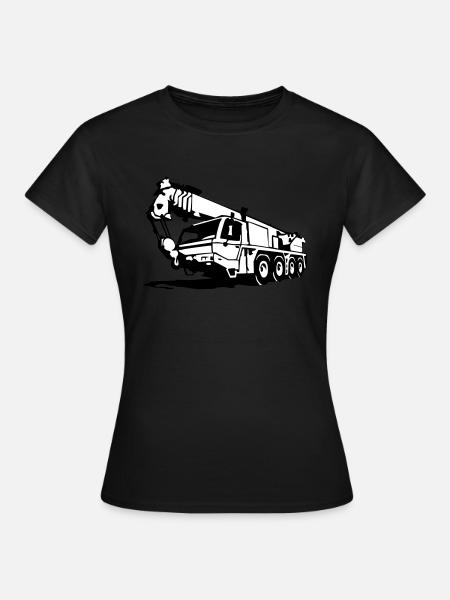 Autokran, crane (2 color) - Frauen T-Shirt - Schwarz