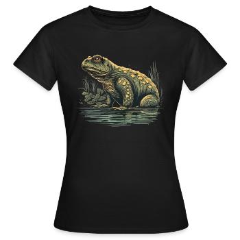 Amphibiens crapauds - T-shirt Femme - noir - Devant - AI Model Female 172 dark (172cm)