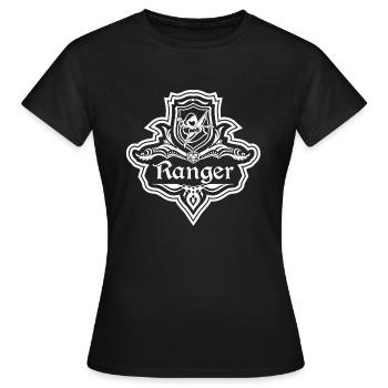 Ranger JDR - emblème Archer jeu de rôle RPG DM - T-shirt Femme - noir - Devant - AI Model Female 172 dark (172cm)