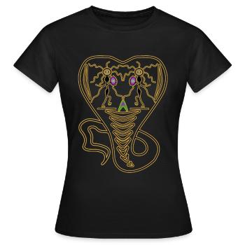 Chaman de la danse du serpent - T-shirt Femme - noir - Devant - AI Model Female 172 dark (172cm)