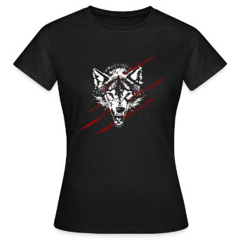 Angry wolf - Frauen T-Shirt - Schwarz - Vorne - AI Model Female 172 dark (172cm)