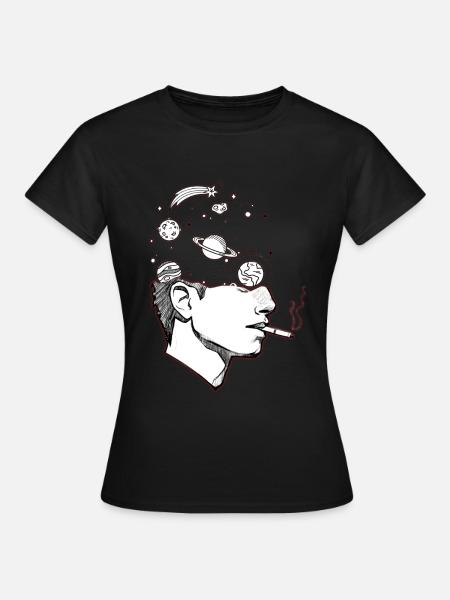 Space in a Man - Frauen T-Shirt - Schwarz