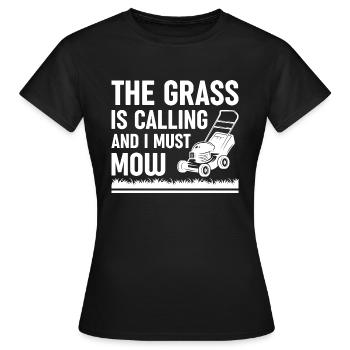 L’herbe appelle et je dois tondre - T-shirt Femme - noir - Devant - AI Model Female 172 dark (172cm)