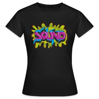 Sound - Frauen T-Shirt - Schwarz - Vorne - AI Model Female 172 dark (172cm)