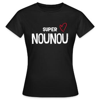 Super Nounou De la Terre Entière - T-shirt Femme - noir - Devant - AI Model Female 172 dark (172cm)