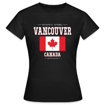 Vancouver - T-shirt Femme - noir - Devant - AI Model Female 172 dark (172cm)