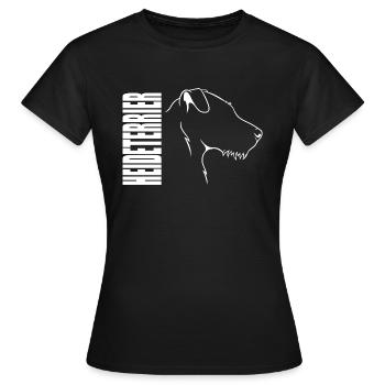 Heath Terrier Profile Dogs Hunting Dogs Wilsigns - Women's T-Shirt - black - Front - AI Model Female 172 dark (172cm)