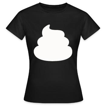 Kackhaufen Scheiße schlicht - Frauen T-Shirt - Schwarz - Vorne - AI Model Female 172 dark (172cm)