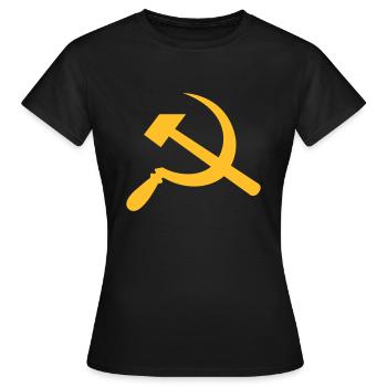 Hammer und Sichel - Frauen T-Shirt - Schwarz - Vorne - AI Model Female 172 dark (172cm)