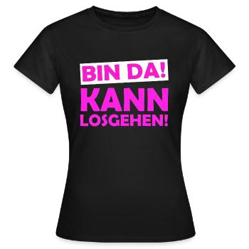 Je peux y aller. - T-shirt Femme - noir - Devant - AI Model Female 172 dark (172cm)