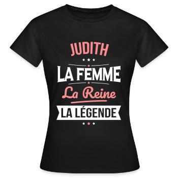 Judith - La Femme - La Reine - La Légende - T-shirt Femme - noir - Devant - AI Model Female 172 dark (172cm)