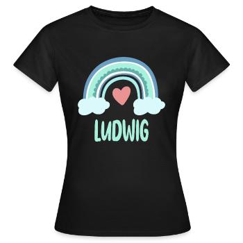 Ludwig Nom Rainbow Baby - T-shirt Femme - noir - Devant - AI Model Female 172 dark (172cm)